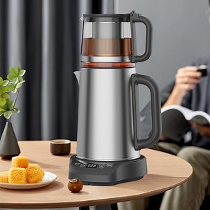 [Hot Item] 2L 1.1L Water Heating 1500W Dual Kettle Turkish Tea Maker for Coffee and Tea Electric Samovar Kettle with Temperature Control