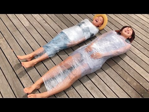 実験道場とラップマンぐるぐる巻き対決！