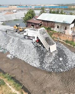 27 reactions | Amazing!!! Wheel Loader Push Rock Excavator Digging Rock With DumpTruck Shacman Transport Rock Filling | Bulldozer City | Facebook