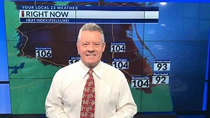 Your afternoon weather update from Chief Meteorologist KVEO Robert Bettes: The winds have been gusting to over 30 mph today but will slowly calm down in the night. Tomorrow, much like today, expect a windy and hot afternoon. This weekend, we’ll see some showers begin to crop up both days. Thunderstorms move in on Monday. I’ll have your detailed forecast at 5 and 10. | KVEO | Facebook