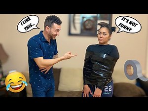DUCT TAPE MY GIRLFRIEND FOR 24 HOURS!!