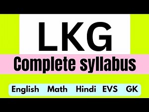 LKG Syllabus | Jr. KG | Kindergarten Syllabus | Preschool | Homeschooling