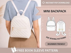 Mini Backpack Sewing Pattern / Backpack Pattern / Beginner Pattern / Cute Small Backpack / PDF Sewing Pattern / Easy Bag Pattern - Etsy UK