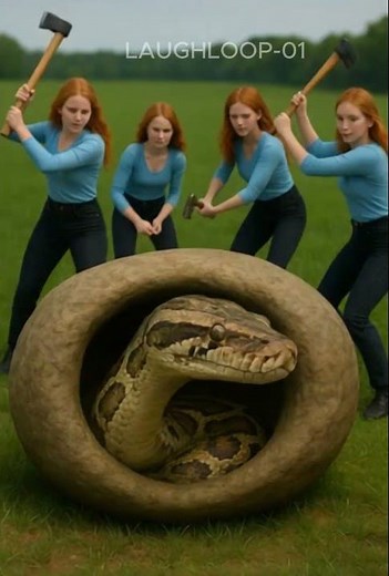 Heroic Rescue Team Saves Careless python from Giant Catfish Attack