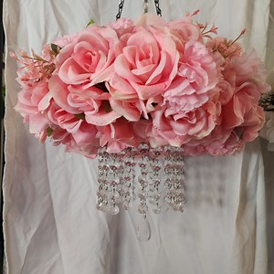 Pink Rose Chandelier - Etsy