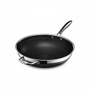 [Hot Item] Hybrid Stainless Steel Wok 12 Inch Stay Cool Handle Dishwasher Safe Pan