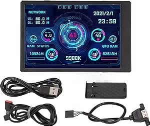 GOTOTOP 3.5in USB Mini Screen PC CPU Data Monitor PC Sensor Panel Display Temperature Monitor Computer Temp Monitor
