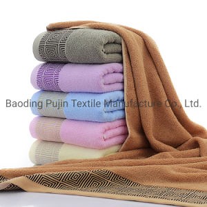 [Hot Item] Cotton Fabric Towel Customized Color and Dobby Design 100% Cotton Bath Hand Towels