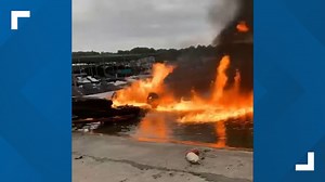 Family rescued after jumping from boat fire on Geist Reservoir