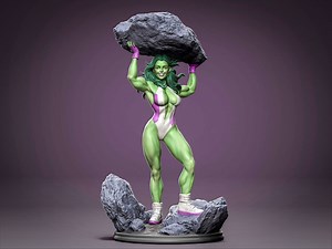 Marvel She Hulk Figure 3d Printer Stl (google Drive) - Etsy