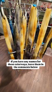 The mostly blue skeins in the middle of the drying rack are The Starry Night colorway (from pre-orders).—The rest haven’t been named…—#yarn #fiberartist #handdyedyarn #knitting #crochet #yarndyer #yarnbaby | Yarn Baby