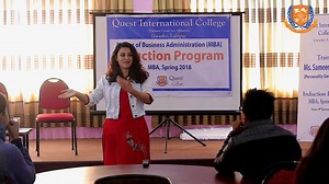Induction Program MBA, Spring 2018 Workshop on Personality Development (Mindset and Positive Thinking, Attitude, Body Language, Voice Tone, Eye Contact, Confident Building Technique, Communication Techniques) Professional Trainer: Ms. Sameen Poudel Date: 09/01/2018 Day 7 | Quest International College