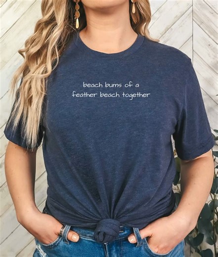 For beach bums with frequent flyer miles and fabulous friends. Our “Beach Bums of a Feather Beach Together” Bella Canvas tee is made for women who collect sunsets and besties—not just souvenirs. On sale today in my Etsy shop here: https://sspersonalgifts.etsy.com/listing/4321938674 | I Love The Beach Trips
