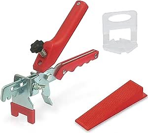 Tile Leveling System, Wall Tile Leveler Tools Set - with Tile Plier, 300PCS 1/16 Inch Tile Spacers Clips and 100PCS Reusable Wedges for Bath Room, Living Room Floor & Wall, Easy Installation
