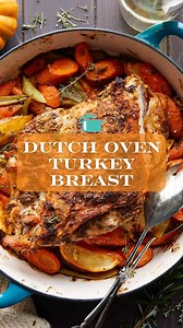 Comment “recipe please” below & I will reply to your comment with the recipe for this Dutch Oven Turkey Breast! 🦃 You can also find the recipe here: https://biteswithbri.com/dutch-oven-turkey-breast/ | Bites with Bri