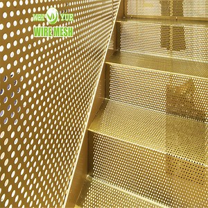 [Hot Item] Building Decorative Sheet Perforated Metal Mesh Stainless Steel Plate Mesh Staircase Handrail Metal Mesh Staircase Perforated Mesh