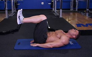 Lying Knee Tuck to Heel Raise