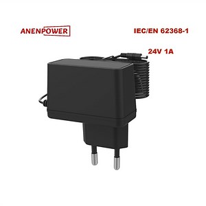 [Hot Item] 24V 1A 24W Max AC DC Power Adapter EU Plug CE Certified En/IEC 62368-1