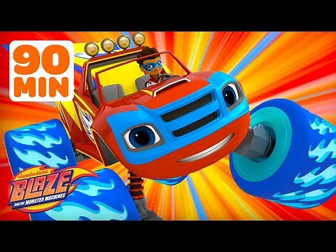 90 MINUTES of Blaze's SUPER Wheels & Superhero Missions! | Blaze and the Monster Machines