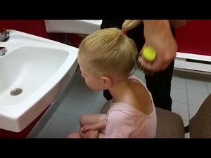 How to do a ballet bun - young dancer with fine hair