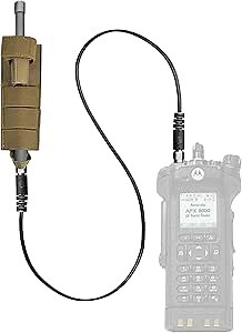 Tactical Antenna Relocation Kit - (Compatible with Motorola, Kenwood, EF Johnson and Tait) (Tan 18 Inch Cable)