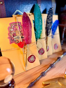 Wizarding Prefect Bundle - HP Wizard School Letter, Envelope and Quill, Magic Birthday, Wizarding School Supplies - Etsy