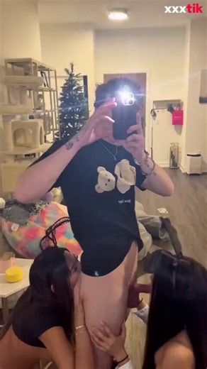 Two Asian bunnies suck and rim white boy at his parents' place asiangirlswhitecocks# #Amateur,Homemade,MFF,OnlyFans,Oral,Rimjob,Rimming,Threesome