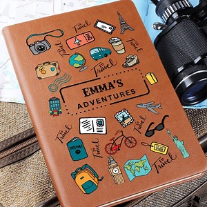Personalized Travel Journal- Teen Travel Journal, A5 Leather Journal Notebook, My Travel Journal Memory Keepsake Journal for Her/him Camping - Etsy UK
