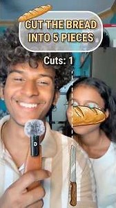 Cut the bread into 5 pieces (Part 2) 🤪😂 #shorts #trending #viral #funny #siblings