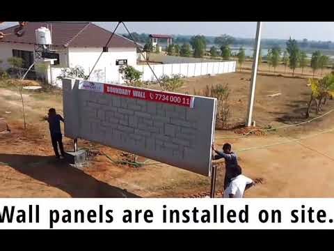 RCC Boundary wall installation process