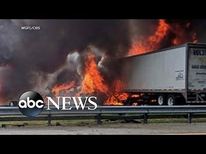 Death toll rises after fiery crash on Florida highway