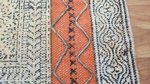 Collection Square Rug - 7x7 Ft Bronze & Yellow Cotton Dhurrie Oriental Kilim Rug Indoor Outdoor Use Carpet Flatweave Rug High Traffic Area in Bedroom Bedside & Dining Table Doormat