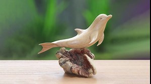 NOVICA Brown Wood Dolphin Sculpture, Joyous Dolphin'