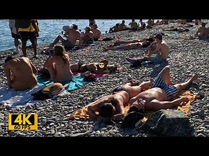 Nice France: Beach Fun in Nice, France - 4K - French riviera
