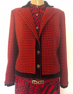 LOUIS FERAUD Vintage-Blazer mit Hahnentrittmuster aus den 80er Jahren - Etsy.de