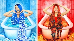 Chica Fuego VS Chica Agua | Batalla Fuego VS Hielo de Chicas Elementos por RATATA | Ratata Spanish