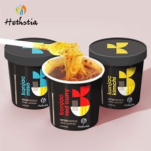 [Hot Item] Spicy Asian Noodle Dish Authentic Vegan Thai Flavor Noodles Instant Tangy Red Curry Konjac Cup Noodles