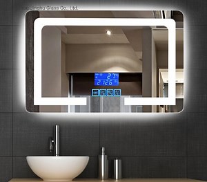 [Hot Item] Fashion Hotel Illuminated Decorative Bathroom LED Smart Mirror with Touch Sensor Defogger Bluetooth