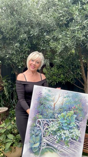 My latest …. ❤️ J Inspired by my own garden. Original artwork & Exclusive prints available www.janetknight.com.au #gardeninspiration #gardenart #oilpainting #availableart | Janet Knight Studio Gallery