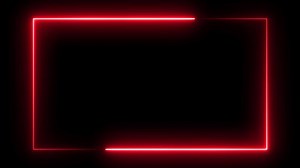 Neon red glowing webcam overlay with curved highlights and smooth illumination on transparent background ideal for livestream scenes esports events and modern digital layouts