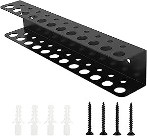 Screwdriver Organizer, Wall Mounted Screwdriver and Pliers Holder, Rustproof Iron Screwdriver Rack, Space Saving Wall Screwdriver Stand for Screwdriver Pliers Garage Workshop (23 Holes)