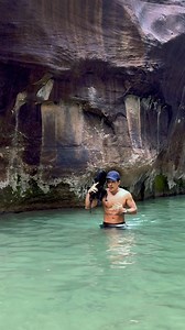 17K views · 947 reactions | When getting wet is mandatory. Such a unique hiking experience. So refeshing—both physically and mentally. ⛰️ #thenarrows #zionnationalpark #hiking | Nat Sakdatorn | Facebook
