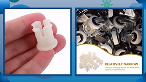 100pcs Caster Socket Inserts Stem Sleeves for Caster Wheels Wear-Resistant Replacement Sleeves for Chair Legs and Furniture Mounting Sockets