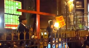 Pastor Manning Shouts At Protesters In Harlem