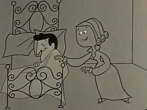 VINTAGE 1960s ANIMATED DANNY THOMAS POST GRAPE NUTS COMMERCIAL
