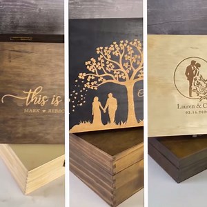 Personalized Wedding Memory Box for Keepsakes Custom Engraved Keepsake Box for Bridal Gifts Photos Jewelry Mementos - Storage Boxes for Couples, Newlyweds Anniversaries Engagement Bridal Shower