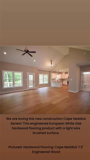 We are loving this new construction Cape Neddick Series!! This engineered European White Oak hardwood flooring product with a light wire brushed surface. Sales: Debbie DK Lindsey Pictured: Hardwood Flooring: Cape Neddick 7.5" Engineered Wood | Central VA Flooring