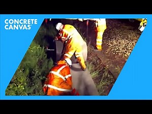 Concrete Canvas (CC) Ditch Lining - Newton Abbot (Night Installation)