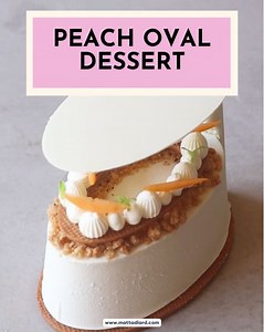 120K views · 2.3K reactions | Inspired by my favoruite childhood dessert - peach crumble - I used a 3D printer to create a custom oval mold, filling it with an almond streusel, peach cream, peach compote and vanilla masccarpone whip. I thought my custard might melt through the chocolate decoration but it was a fail  | Matt Adlard | Facebook