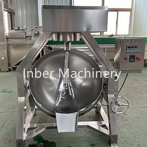 [Hot Item] Sugar Tilt Vacuum Fruit Jacket Electric Cooker Planetary Fire Sauce Jam Pot Kettle Machine Cook Mixer by Gas